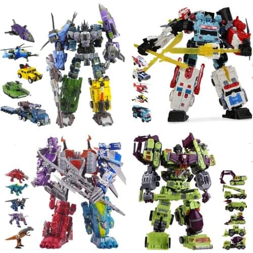 TAKARA TOMY Genuine Transformers Beast Dinoking Constructicons Unite Warriors Devastator Action Figure Model Toys