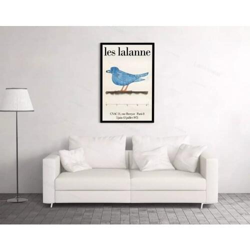 Canvas Hd Prints Les Lalanne Poster Wall Art Blue Bird Home Decoration Painting Modular Vintage Pictures for Living Room