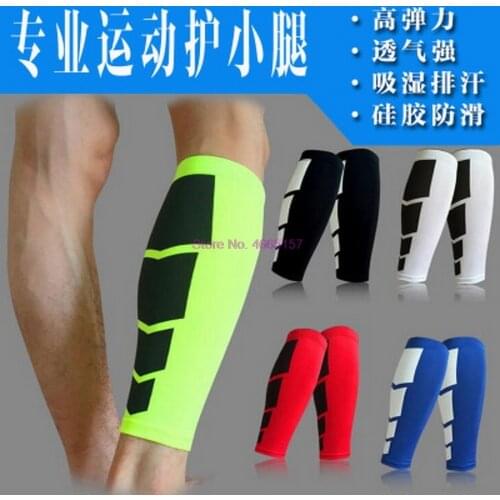 By dhl 100pcs new Women Men Leg Warmers Calf Support Shin Guard Base Layer Compression Running Basketball Leg Sleeves Safety