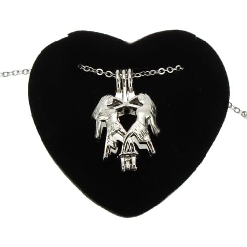 Natural Freshwater Pearl Wish Box 12 Constellation Necklace Pendants Popular Cage Holder DIY Jewelry Box For Women Jewelry Gift