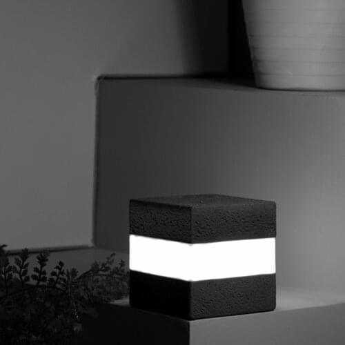 Cube Night Light Usb Rechargeable Colorful LED Bedside Lamp Cafe Bar Atmosphere Decoration