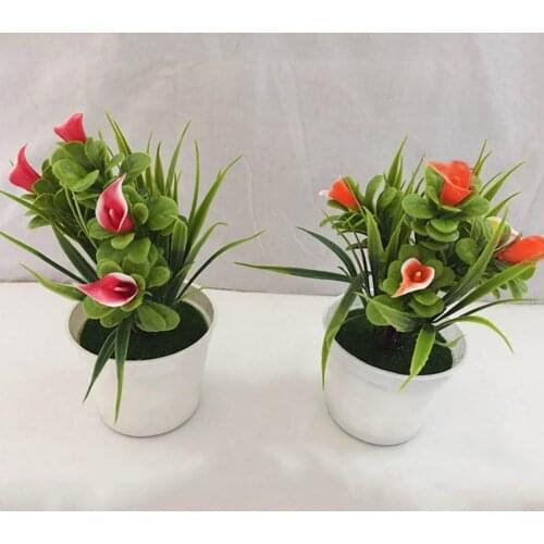80%HOTPlastic Artificial Bonsai Artificial Plants Fake Potted Flowers Home Office Garden Party Decoration Wedding Christmas DIY
