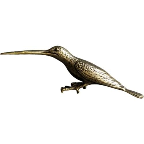 Mini Pure Copper Desk Accessories Miniature Home Decor Woodpecker Animal Figurines Tea Pet Teen Room Decoration Statuette