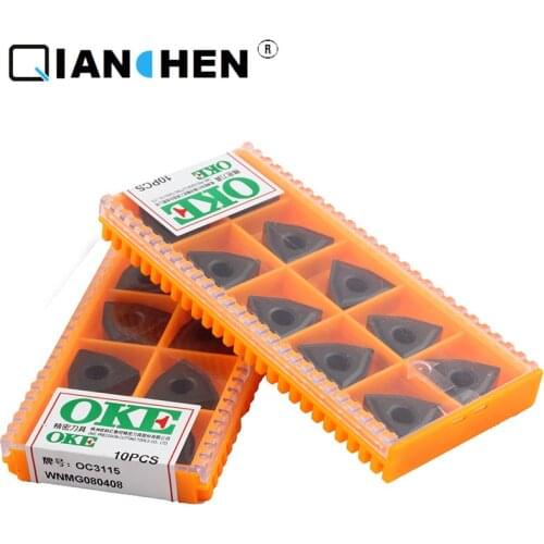 OKE 10pcs/lot High Precision High Performance High Strength CNC WNMG080408 OC3115 Industry Carbide Inserts External Turning Tool