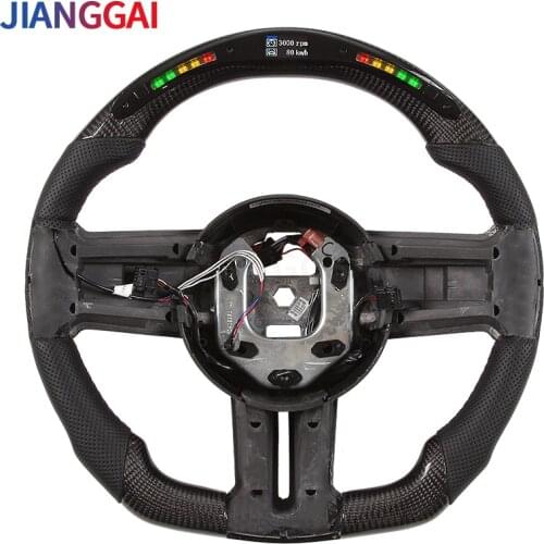 Fit For Mustang 12-14 Model Steering Wheel 100% Carbon Fibre LED Shift Car Steering Wheel
