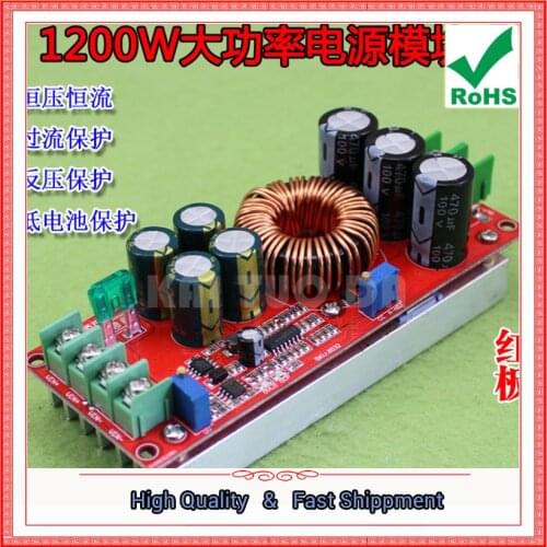 1200W Boost Module 20A DC DC step up Converter Boost Power supply Module 8V-60v TO 8V-83V Booster converter board 0.35KG