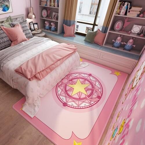 The princess pink carpet cartoon kids rugs and carpet unicorn carpet decoration bedroom area rug Cute tapete baby play mat