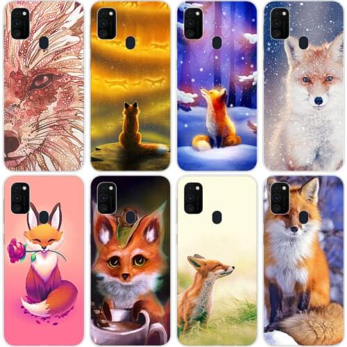 Animal Cute fox Case for Samsung Galaxy M11 M10S M01 M21 M31S M51 A01 J2 Core A21 A42 A6 A8 Plus J6 Plus A7 2018 Silicone Cover