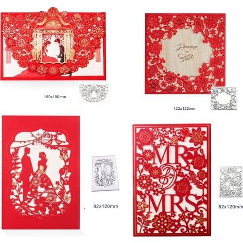 Wedding Invitation Cutting Die Scrapbooking Craft Metal Die Cut for DIY Paper Cards Making Love Home Decorative 2021 diy arts