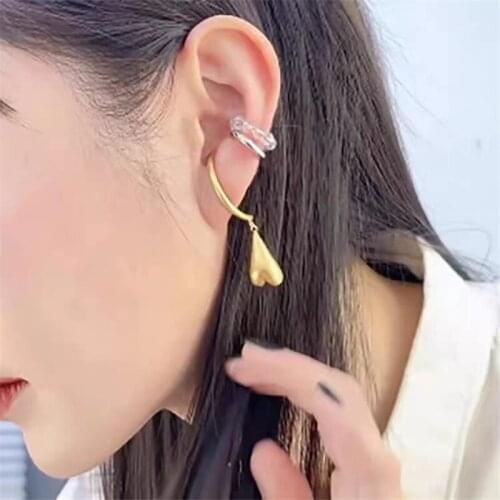 TIMEONLY Irregular Love Heart Arc-shaped Dangle Earrings 2021 New Fashion Earring for Women Girls Retro Accessories Sweet