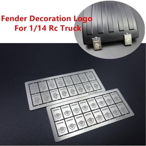 Fender Decoration Metal Logo Fit For 1/14 RC Tamiya Scania Actros R470 R620 56323 R730 Remote Control Toys Tractor Trailer