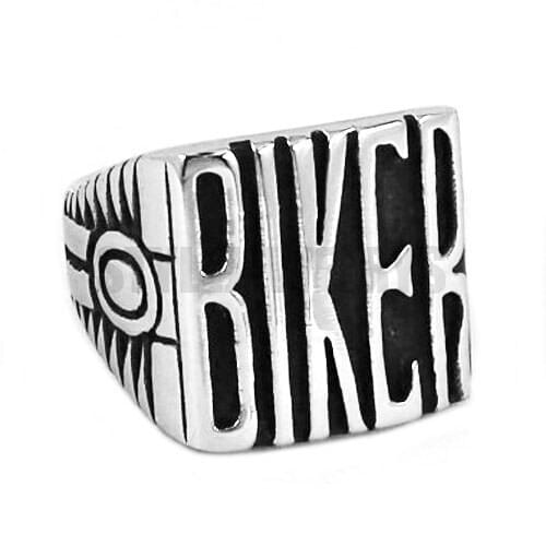 Vintage Engine BIKER Motorcycles Biker Ring Stainless Steel Jewelry Carve Words Motor Biker Men Ring Wholesale SWR0441A