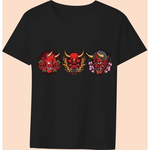 Summer T-shirt Womens Wild Cartoon Japanese Tops Anime Monster Monster Pattern Printing Series Casual O-neck Ladies Soft Top