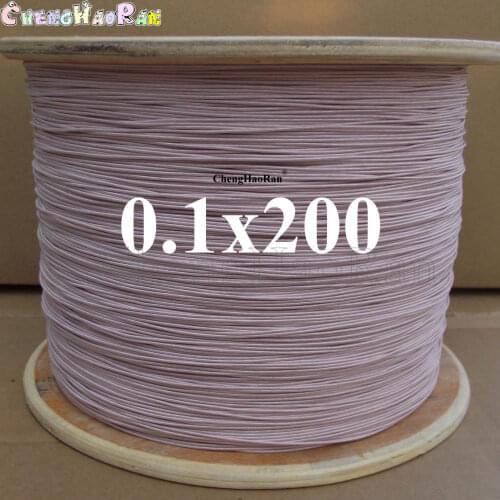 1Meter 0.1x200 strands,Mine antenna,Litz wire,Multi-strand polyester silk envelope