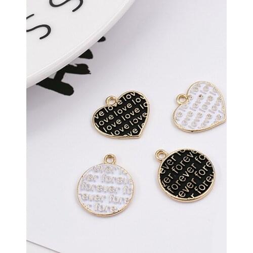 10pcs/lot Forever Love Diy Design Enamel Charm for Jewelry Making Earring Bracelet or Necklace Charms