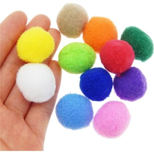 100PCS Fluffy Soft Poms Pompoms Ball Multi Color Home Decor Handmade Sewing Toys Craft DIY Filler Supplies