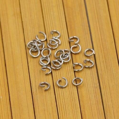 200 Pcs/Pack) 0.4*3mm/0.6*4mm/0.7*4mm/0.8*5mm/1.0*6mm stainless steel jump rings for DIY Bracelet Necklace Accessories