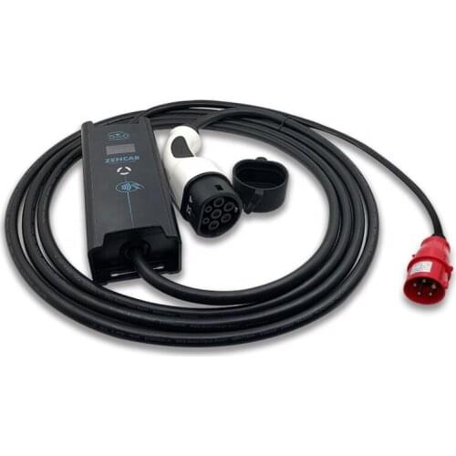 3 phases 16A iec 62196 evse charging station with type 2 ev plug 11kw portable EV charger IEC 61851