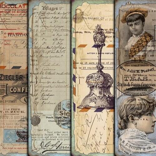 4Pcs/Lot Alcohol Bottle Material Papers DIY Scrapbooking Album Diary Gift Decorative Paper Scrapbooking Paper