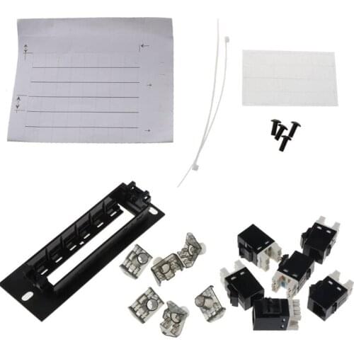 C1FB 6-Port Patch Panel - Blank 1U Keystone Panel For Ethernet Cables - Works With Almost Any Snap-In Jack Including Cat6