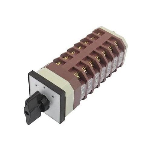 AC 380V 220V 3 Position 28 Terminals Rotary Cam Universal Changeover Switch
