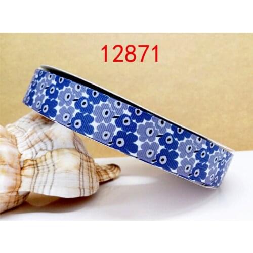 Free shipping 50 yard per size printed grosgrain ribbon 12871
