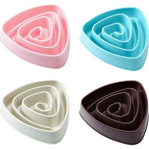 D7YB Pet Slow Feeder Dog Cat Training Food Bowl Puppy Kitten Feeding Avoid Choke Feeder