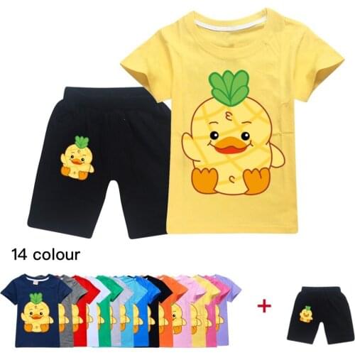 2-16 Years Infant Baby Boys Clothes Set Cartoon T-shirt Tops+shorts Summer Newborn Casual Outfits 2021 Unisex Kids Clothing
