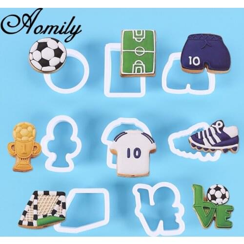 Aomily Football and Doctorial Hat Graduation Series Shaped Cookies Cutter Chocolates Cake Pastry DIY Mould Kitchen Baking Tools