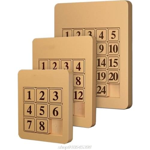 1Set Sliding Game Puzzle Montessori Learning Tangram Wooden Magnetic Jigsaw Sensory Number Klotski Brain Teaser J15 21 Dropship