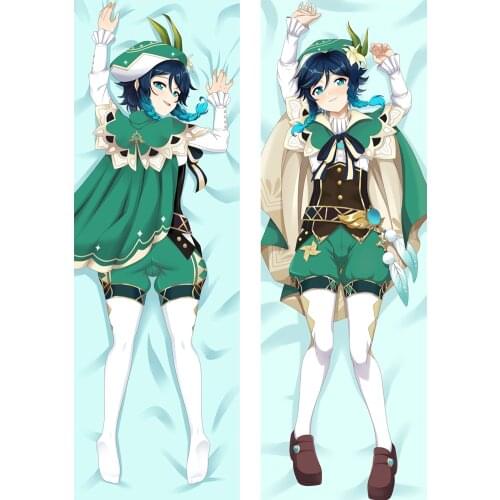 Hot Sale Game Genshin Impact Wendy Dakimakura Fullbody Pillow Case HD Printed Peach Skin Customize Pillow Cover Bedding Room