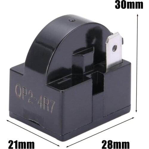 Refrigerator PTC Start Relay For 4.7 Ohm 1 Pin Compressor Refrigerator Start Relay Accessory MAYITR