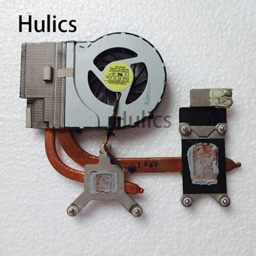 Hulics Original for HP pavilion DV6-3000 dv7-4000 cooling heatsink with fan 610777-001 610778-001 637610-001 DV6 DV7