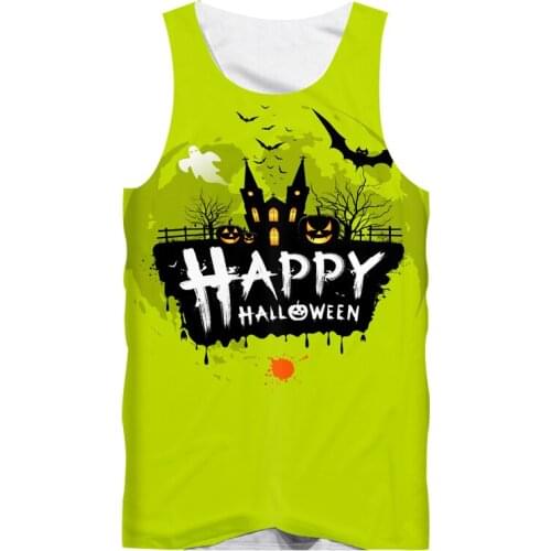 IFPD EU Size Halloween Tank Tops New Style Women/Men 3D Printed Hip Hop Vest Punk Sleeveless Tee The Nightmare Before Christmas
