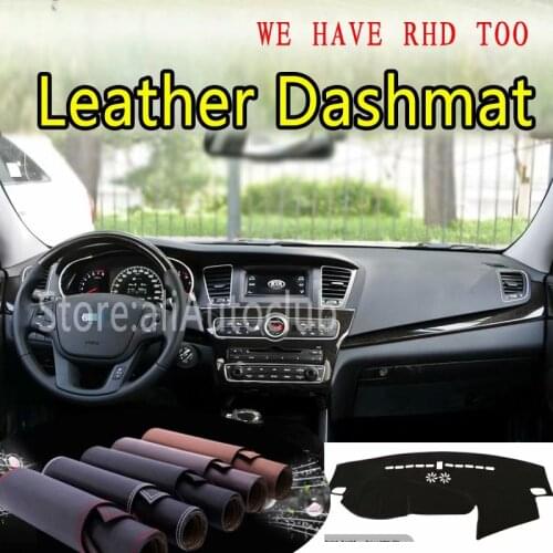 For Kia Cadenza K7 2010 2011 2012 2013 2014 2016 Leather Dashmat Dashboard Cover Dash Carpet Custom Car Styling sunshade LHD+RHD