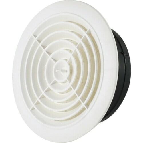 Round Air Vent ABS Louver Grille Cover Adjustable Exhaust Vent for Bathroom Office Ventilation AUG889