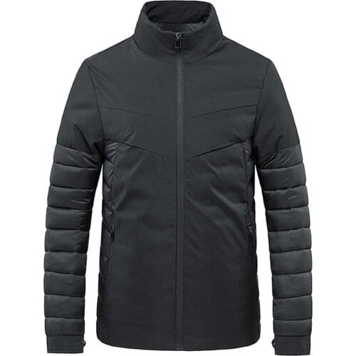 Fall/winter mens stand-up collar jacket fashion warmth and light cotton clothing mid-teens casual Korean cotton clothing trend