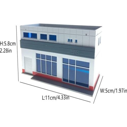 N Scale 1/150 160 Architectural Scene Convenience Store Hard Plastic Assembly Model Building For Diorama