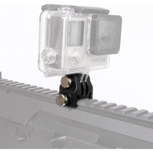 Action Camera Nylon Rail Mount Fixed Adapter for Picatinny Airsoft Rifle Laser Mount Adapter for GoPro EKEN