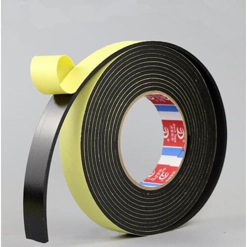 18mm 30mm 50mmx2mm Single Sided Adhesive Waterproof Weather Stripping Foam Sponge Rubber Strip Tape Window Door Seal Strip