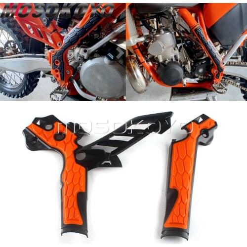 Orange Frame Guard Protection Cover for 125/150/200/250/300/350/450/500 SX XCW SXF XC XCF EXC Dirt Bike MX Enduro Frameguards