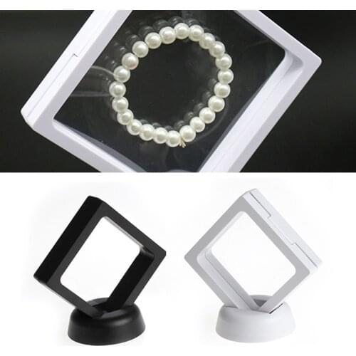 Floating Suspended Display Case Jewellery Coins Gems Artefacts Stand Holder Box