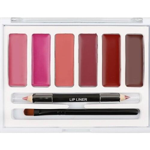 Custom Label Makeup Matte Moist Long Lasting Cream Lipstick Palette Waterproof Nude Velvet Lip Gloss Lipliner Pencil Wholesale