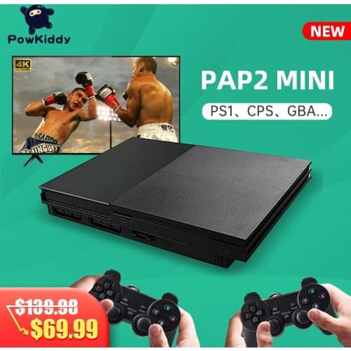 POWKIDDY PAP2 32 Bit Retro Video Game Console Family TV Mini Game Box 5200 Games PS1 Game Emulator Support HD Out Cheap giftS
