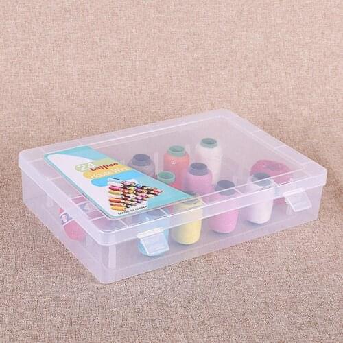 Empty Sew Threads Box 11x7.672.48 inch Durable Professional Sewing Yarn Spools Containers Storage Case with Support Poles