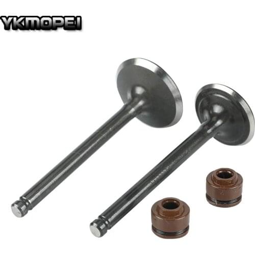 Motorcycle Intake exhaust valves with Oil Sea kit For 52.4mm Bore lifan 125cc Horizontal Engines Dirt Pit Bikes Parts ATV PARTS