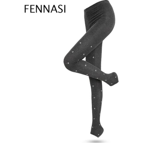 FENNASI Womens Tights Cotton Striped Vertical Bear Sexy Woman Pantyhose Paw Print Warm Womens High Waist Tights High Elastic