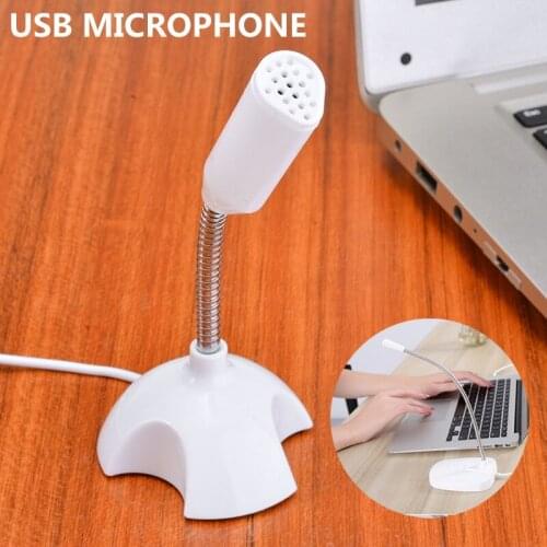 1pcs Mini Stand Desktop USB Microphone 360 Degree Pickup Chatting Meeting Mic for Desktop PC Laptop Computer