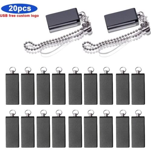 20pcs/lot Gift USB 2.0 Mini metal flash Drive pendrive pen drive 128GB 64GB 32GB 16GB 4GB Flash Memory Stick free custom logo