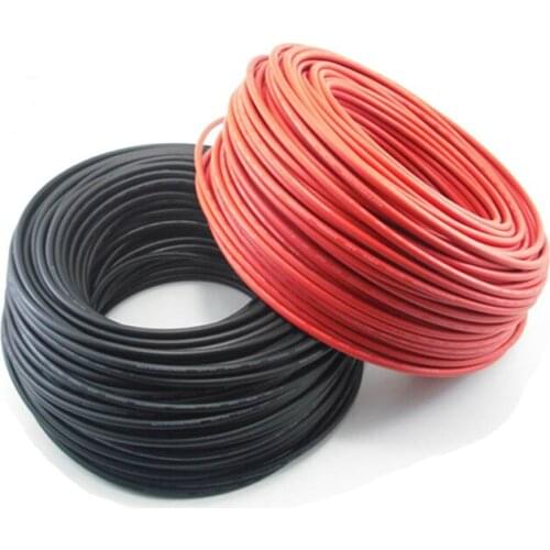 200meters/roll. 6mm2 solar cable. 10AWG. 1x6mm2 solar PV cable. TUV&UL certification. Black or red color